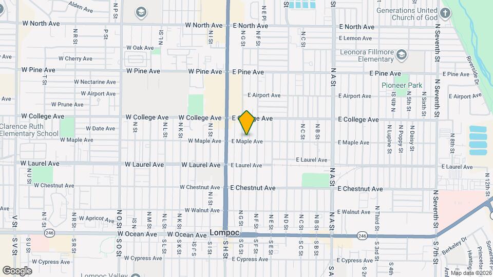 205-215 E Maple Ave Mapa y Detalles de la Ubicación