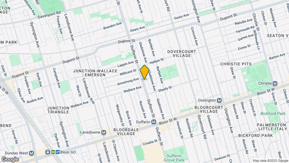 1167 Dufferin St Map and Location Details