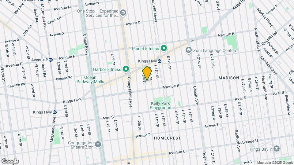 1769 E 13th St Map and Location Details
