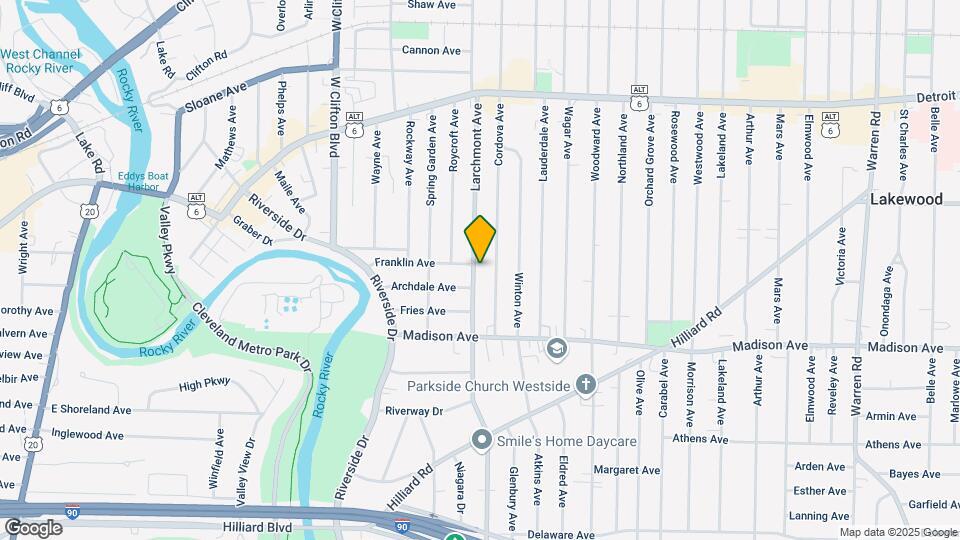 1605 Larchmont Ave Mapa y Detalles de la Ubicación