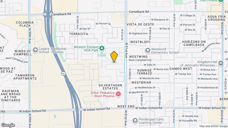 9208 W Sells Dr Map and Location Details