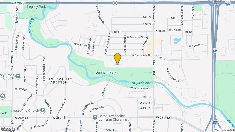 1123 S Bridgeport Pl Map and Location Details