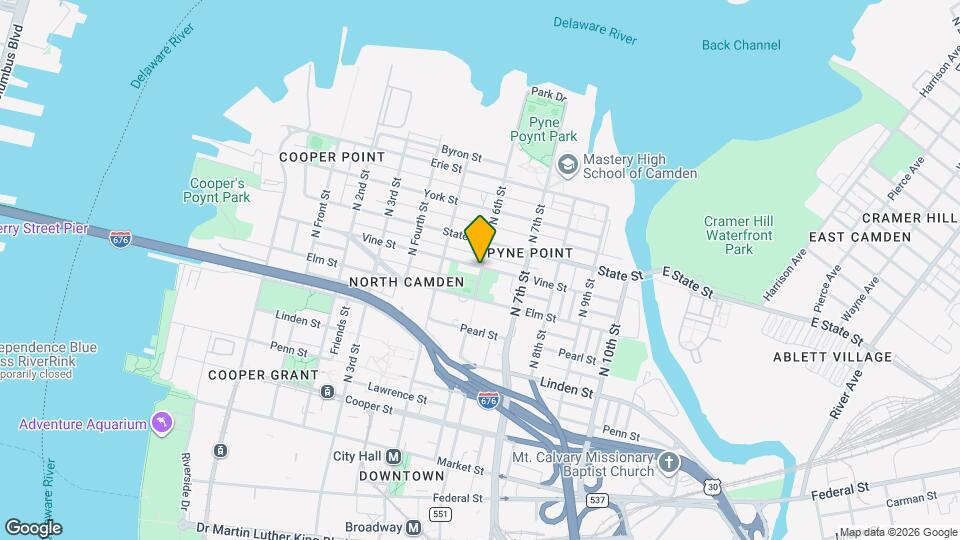 637 N 6th St Map and Location Details