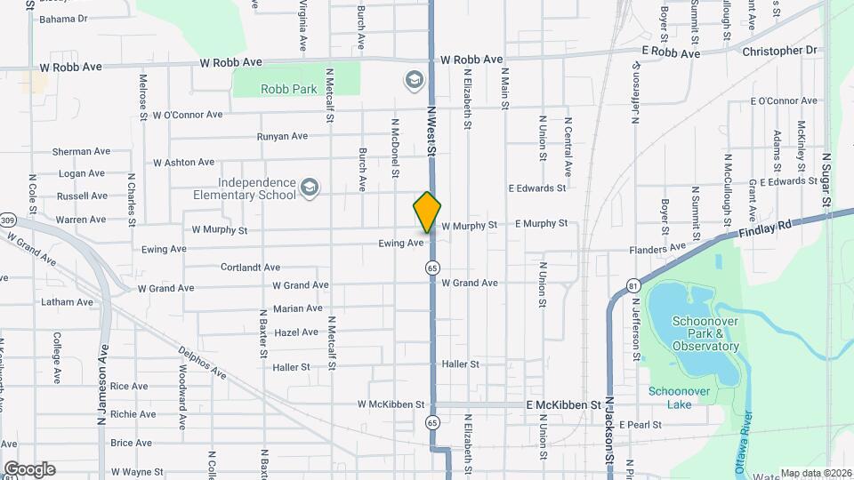 304 Ewing Ave Map and Location Details