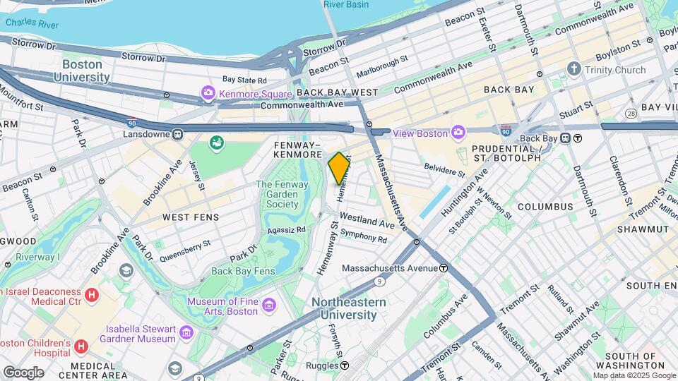 Fenway Lodging House Map and Location Details