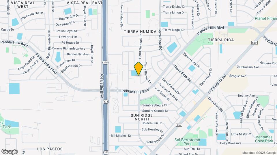 2275 Tierra Humeda Dr Map and Location Details