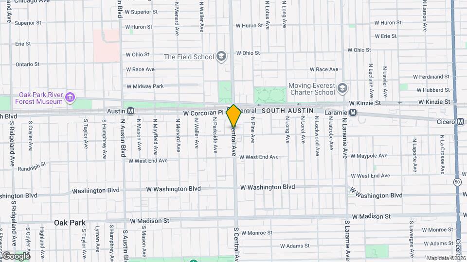 312 N Central Ave Map and Location Details