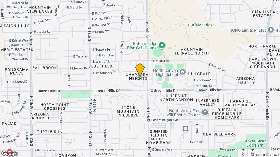 18633 N 15th St Map and Location Details