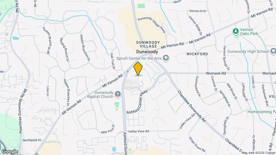 1207 Dunwoody Village Dr Mapa y Detalles de la Ubicación