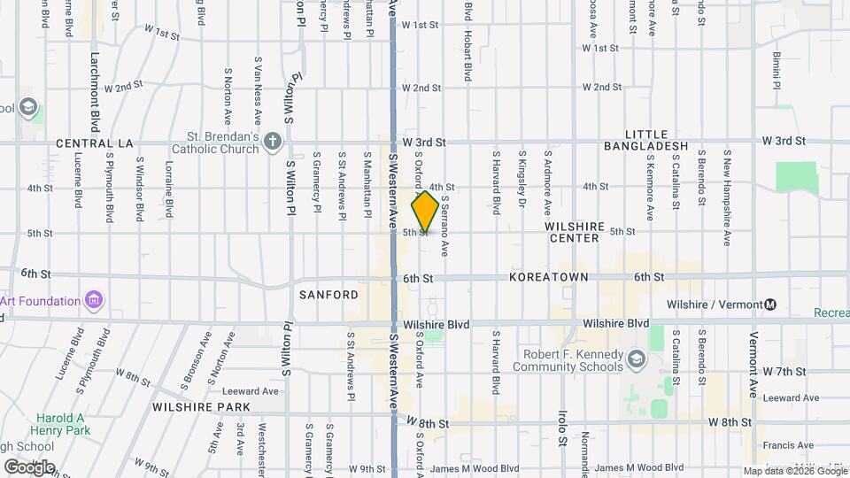 510 S Oxford Ave Map and Location Details
