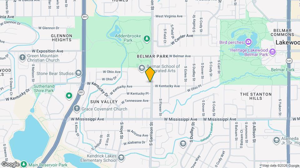 895 S Garrison St Mapa y Detalles de la Ubicación