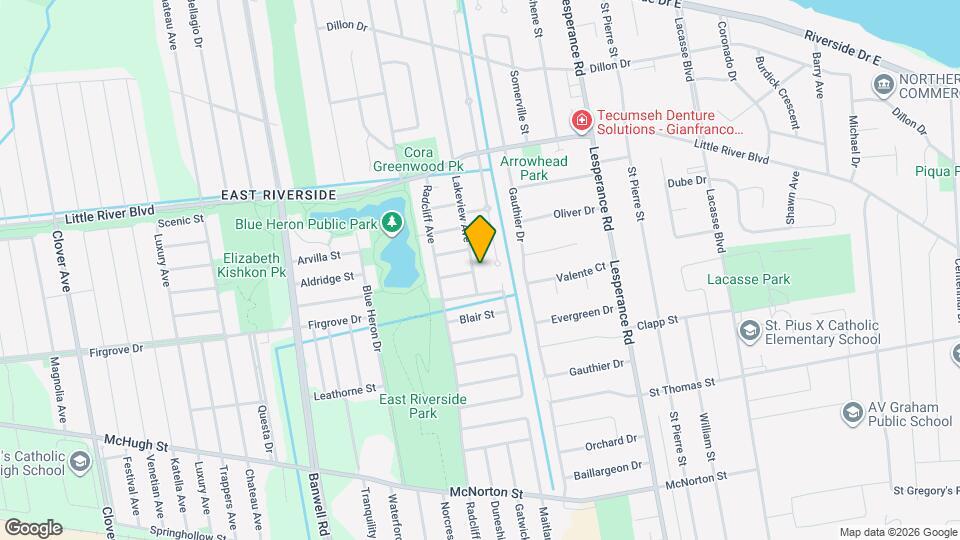 1376 Lakeview Ave Map and Location Details