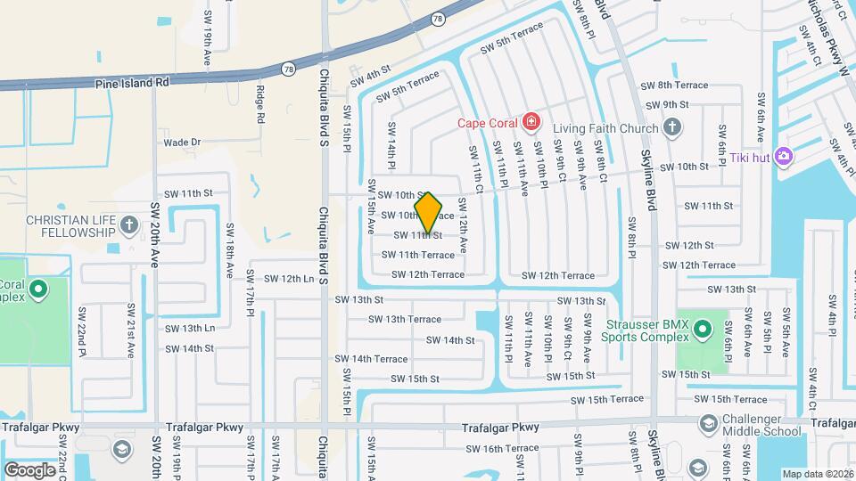 1302 SW 11th St Map and Location Details