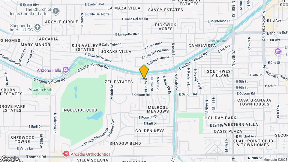 3508 N 62nd Pl Map and Location Details