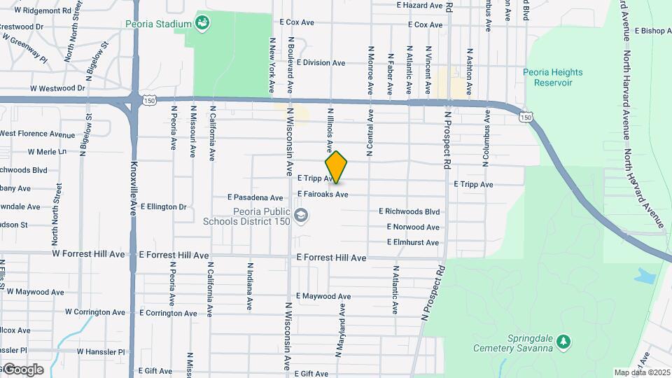 821 E Fairoaks Ave Map and Location Details