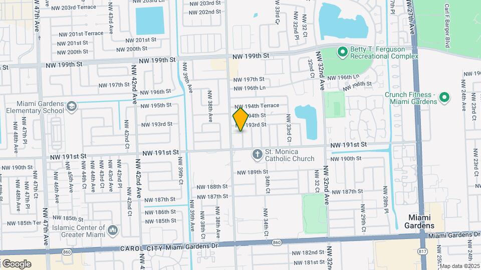 19201 NW 37th Ave Map and Location Details