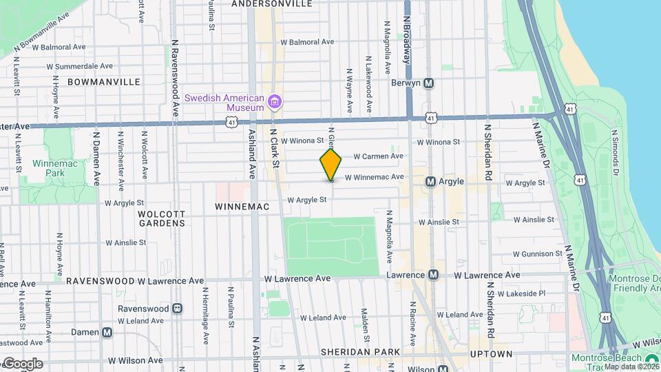 1401 W Winnemac Ave Map and Location Details