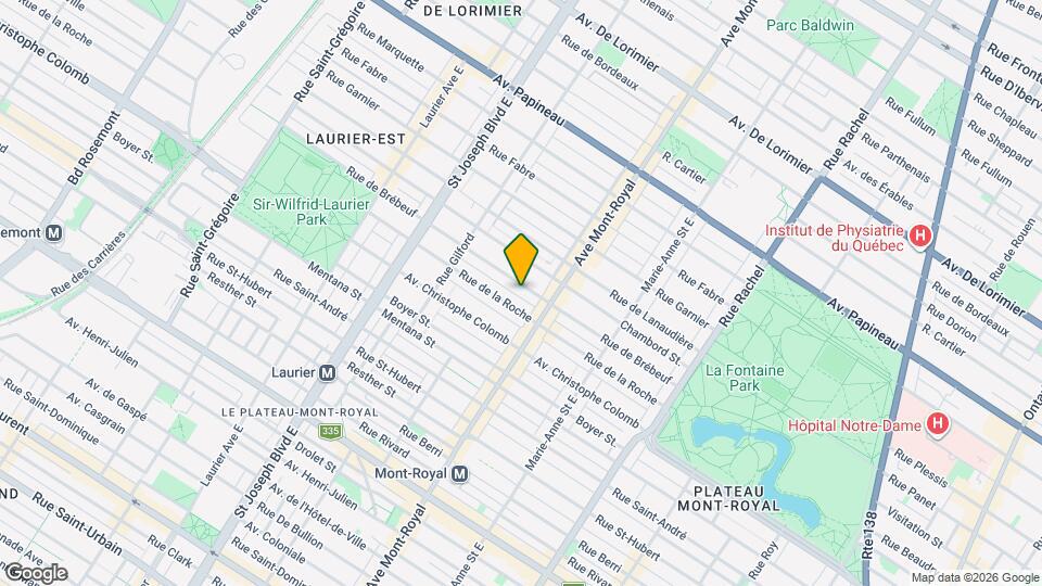 4554 De Brébeuf Rue Map and Location Details