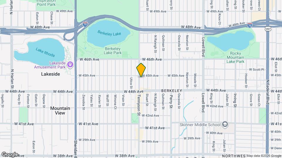 4478 Tennyson St Map and Location Details