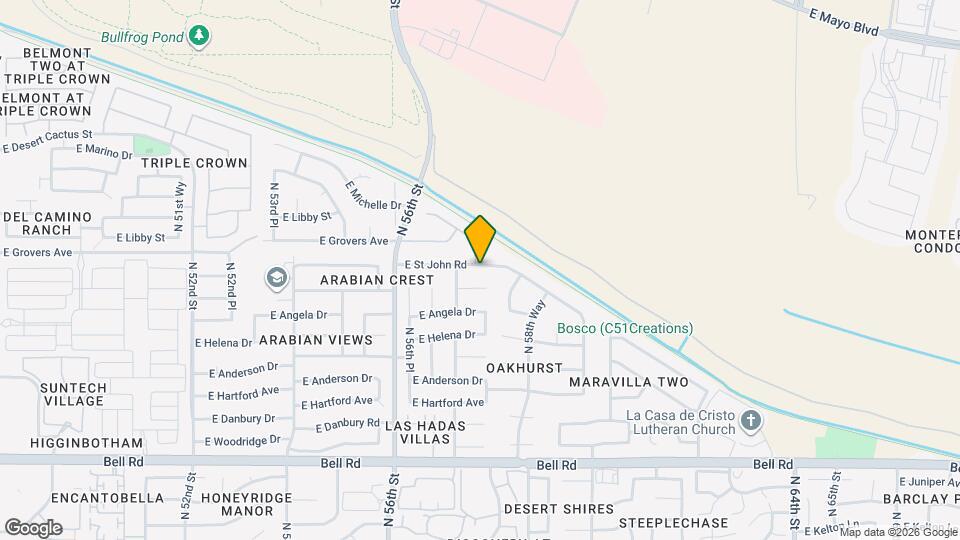 5719 E St John Rd Map and Location Details