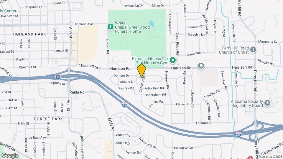 1036 Zephyr Hills Dr Map and Location Details