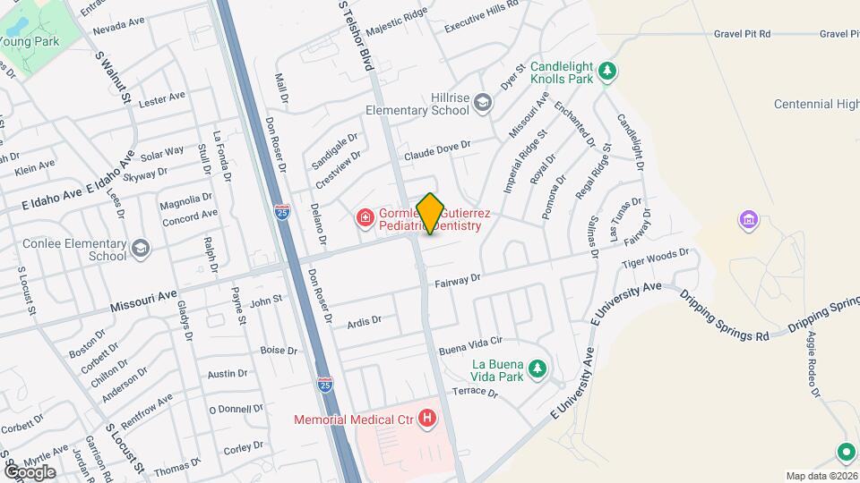 2913 Valle Vista Map and Location Details