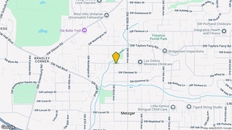 8120 SW Cedarcrest St Map and Location Details