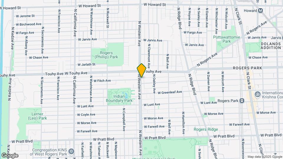 7109-7111 N Western Ave Mapa y Detalles de la Ubicación