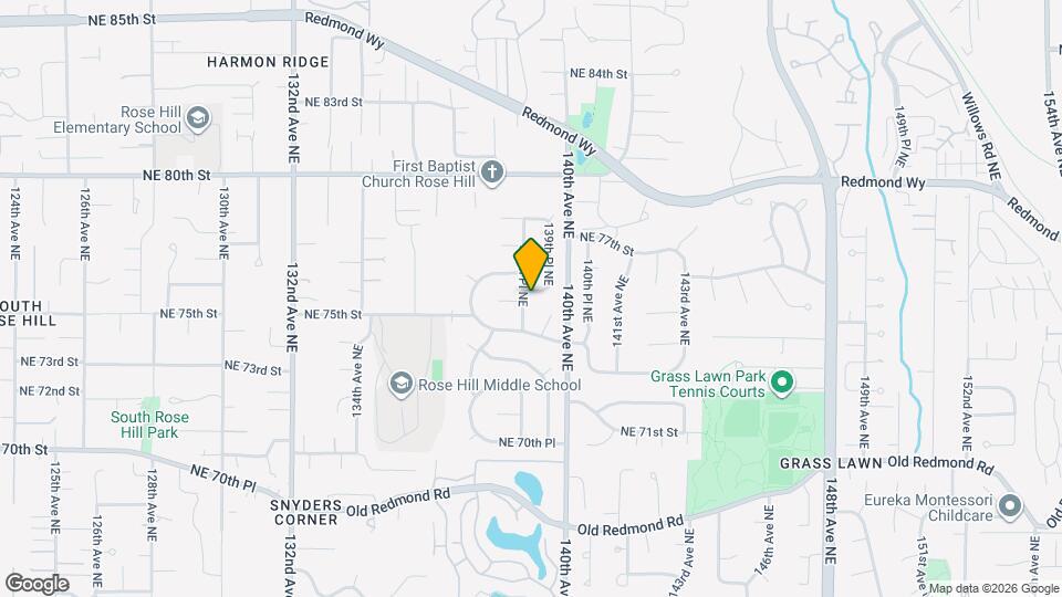 13807 NE 76th St Map and Location Details