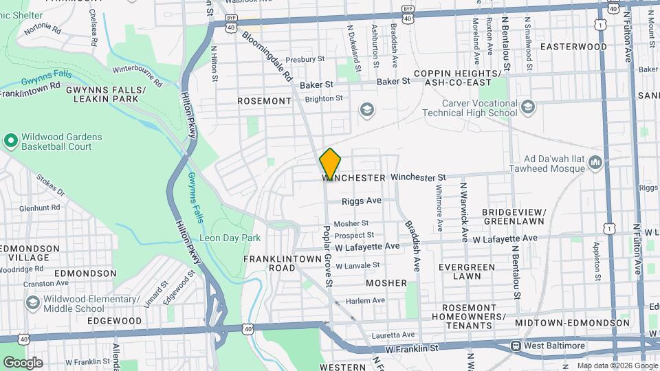 1135 Poplar Grove St Map and Location Details