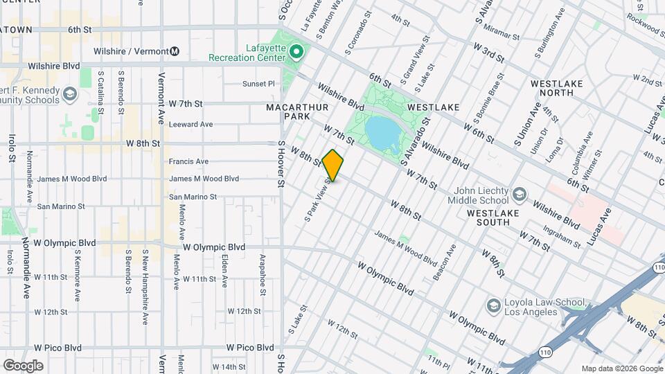 822 S Park View St, Unit 307 Mapa y Detalles de la Ubicación