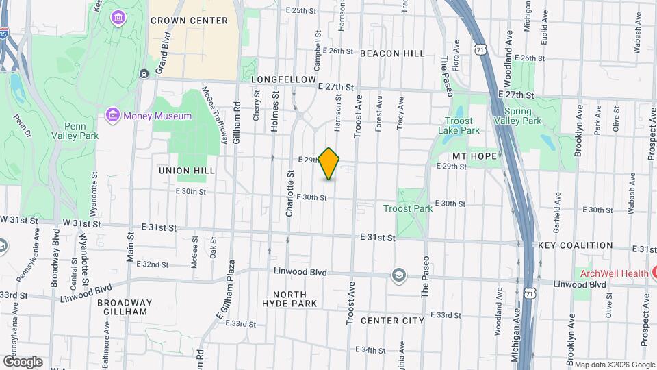 2924 Harrison St Map and Location Details