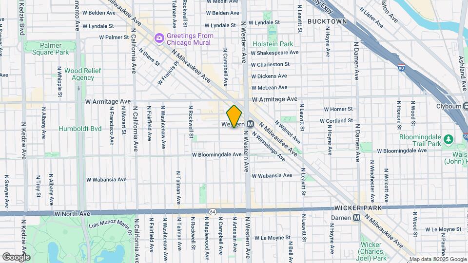2429 W Cortland St-Unit -1F Map and Location Details