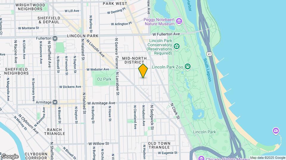 2124 N Hudson Ave Map and Location Details