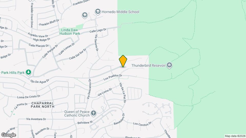 1013 Via De La Paz Dr Map and Location Details