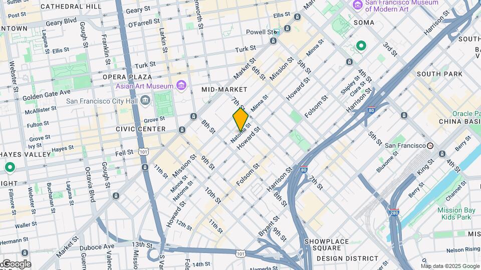 655 Natoma St Map and Location Details