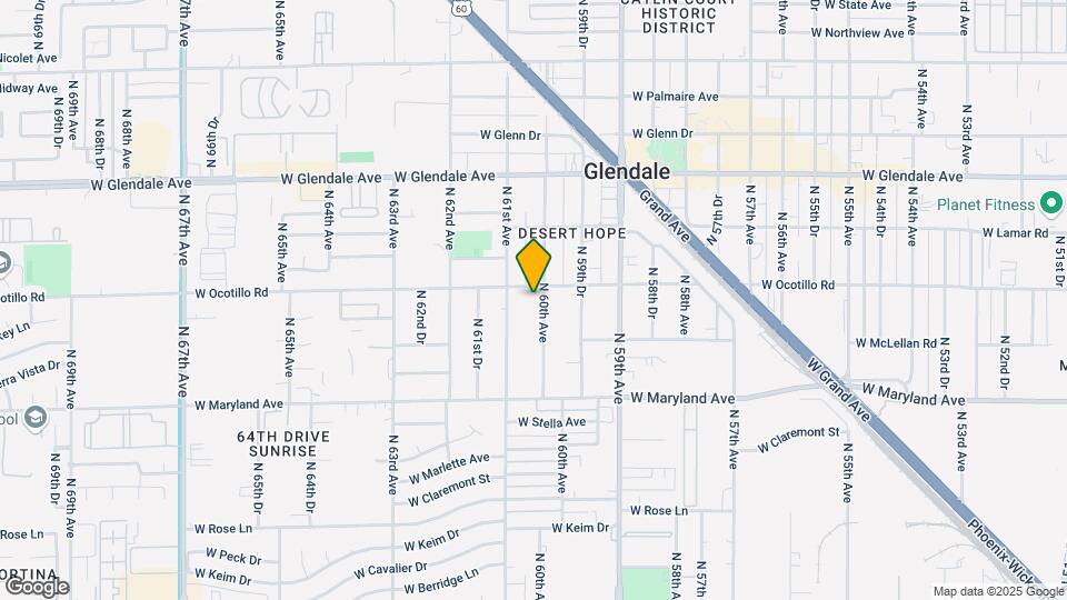 6634 N 60th Ave Map and Location Details