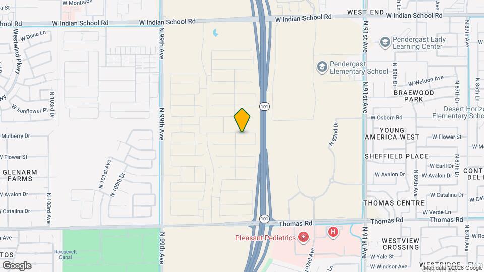 9543 W Mulberry Dr Map and Location Details