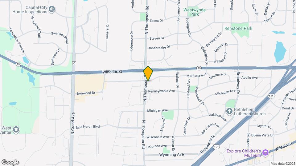 431 N Thompson Rd Map and Location Details