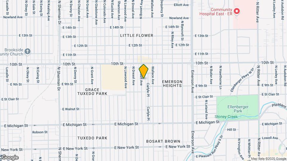 915 N Bosart Ave Mapa y Detalles de la Ubicación