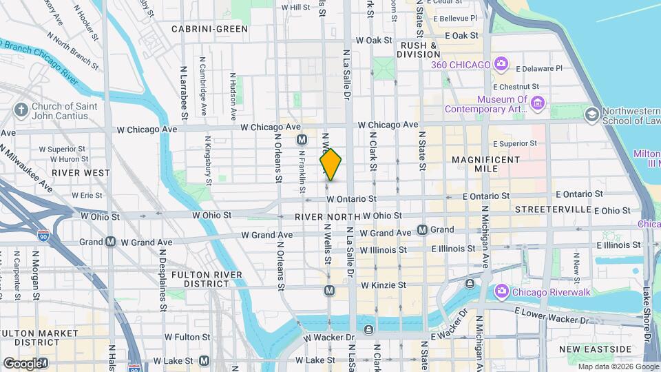 643 N Wells St Map and Location Details