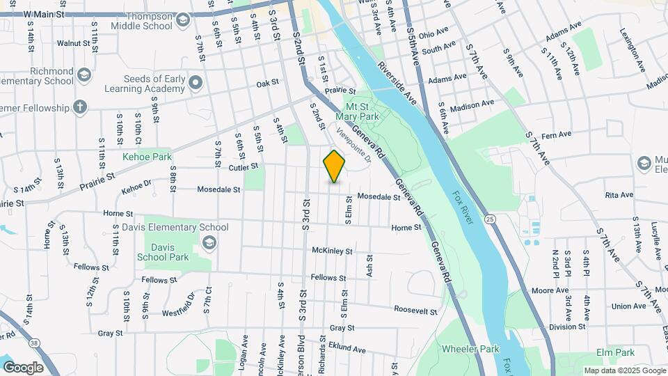 926 S 2nd St, Unit Upstairs Map and Location Details
