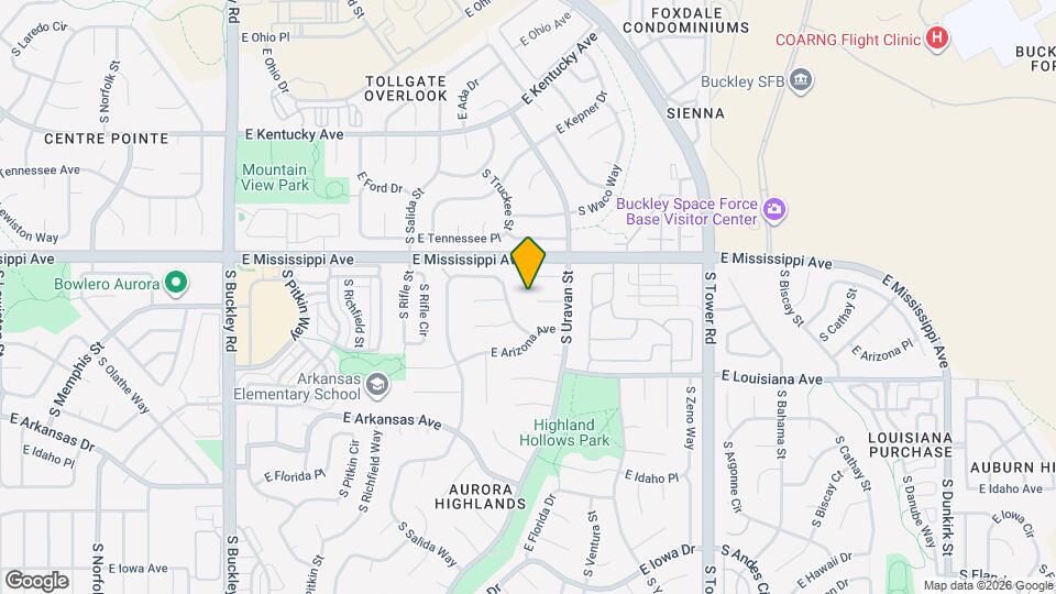 17805 E Kansas Pl Map and Location Details