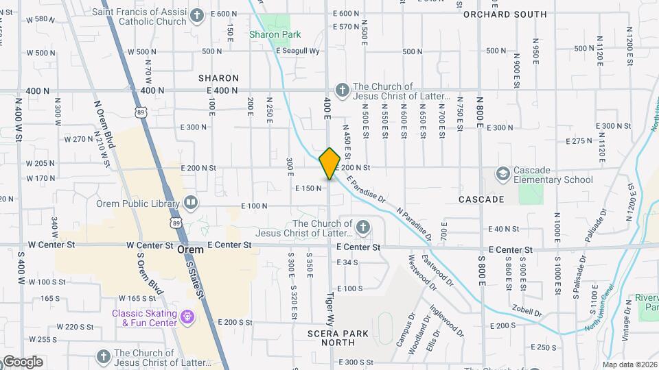 166 N 400 E, Unit 166 Map and Location Details