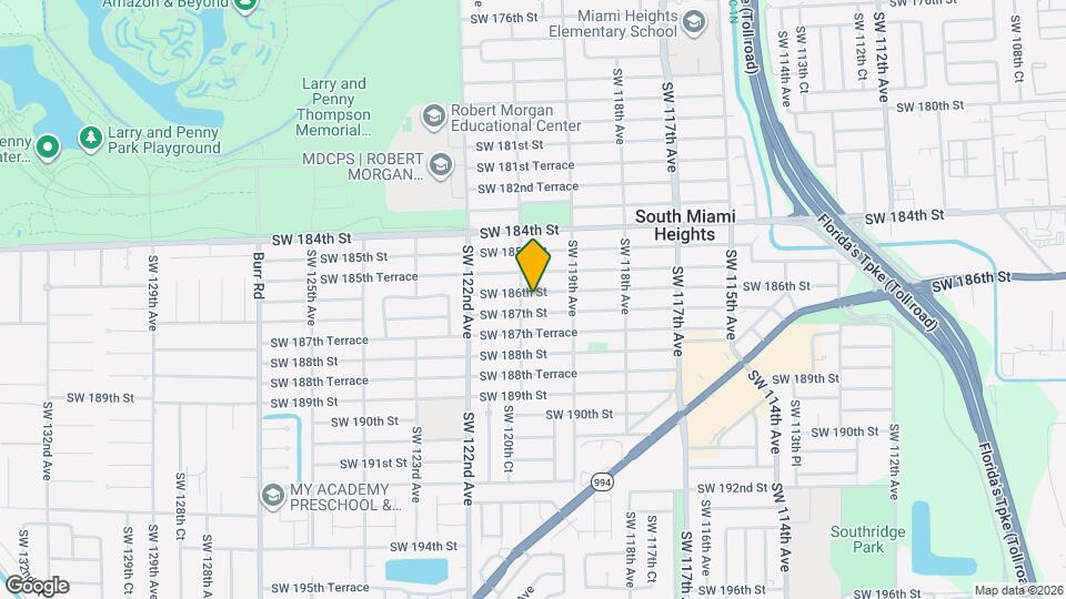 11960 SW 186th St Map and Location Details