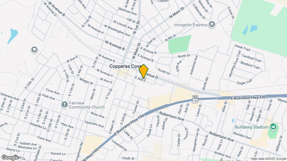 303 E Avenue A Map and Location Details