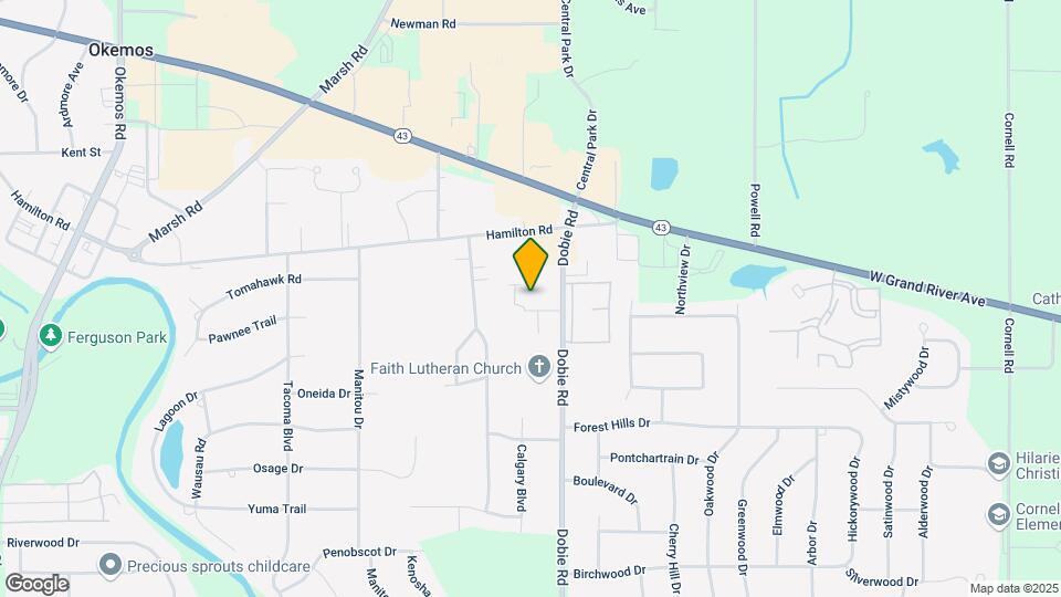 1720 Chief Okemos Cir Map and Location Details