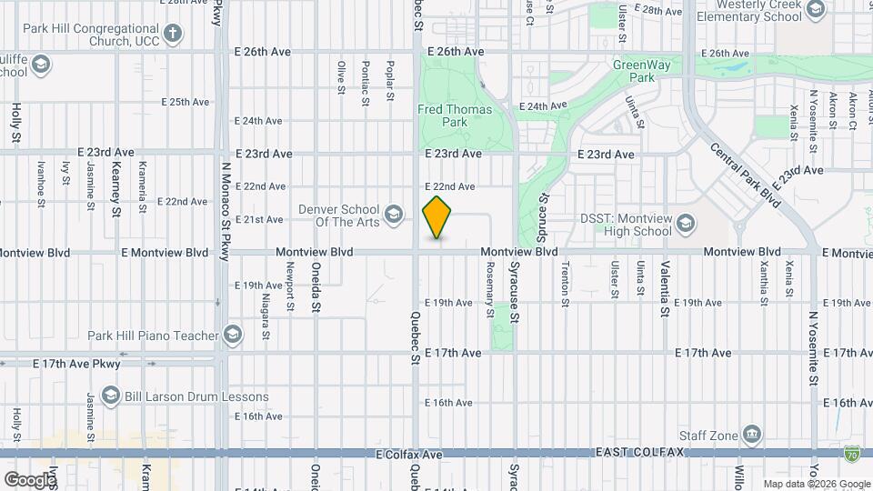 7345 Montview Blvd Map and Location Details