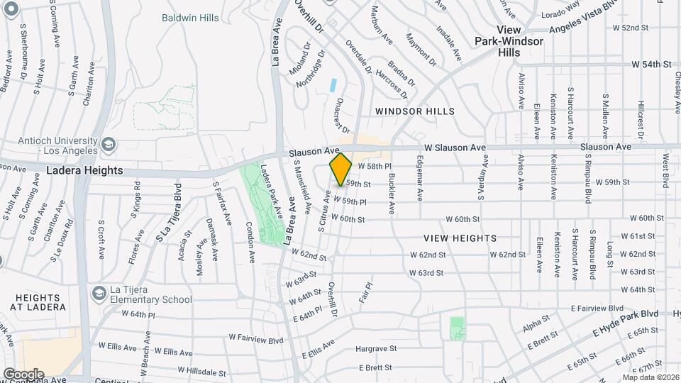 5913 Overhill Dr Map and Location Details