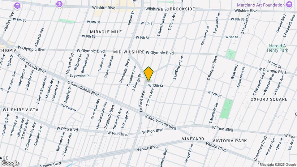 RBM LaBrea & 12th Apartments Mapa y Detalles de la Ubicación